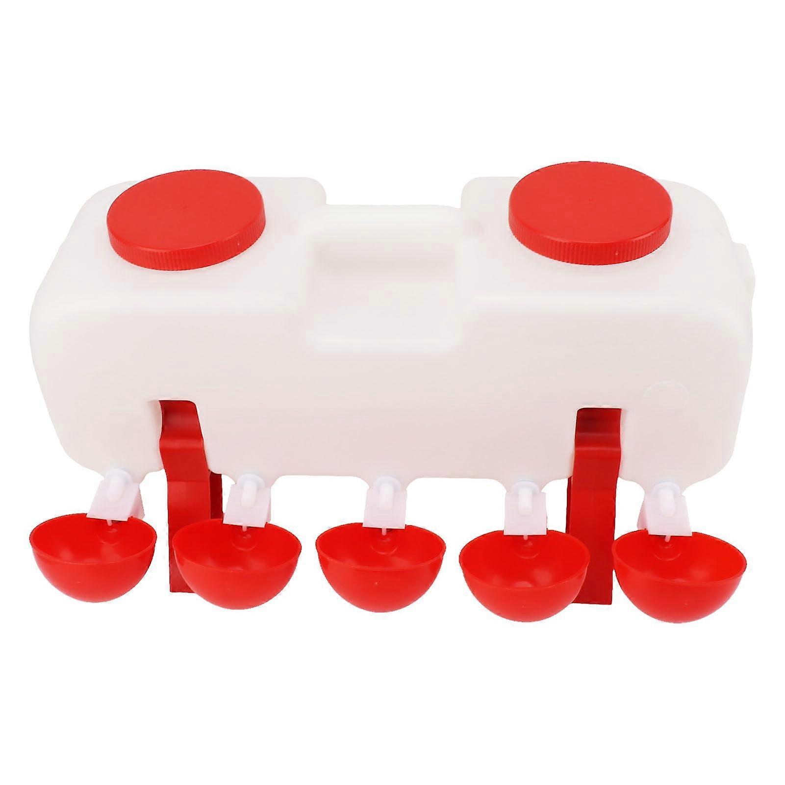 Large Capacity 10L Chicken Waterer Automatic Poultry Drinker with Ergonomic Stand for Coop