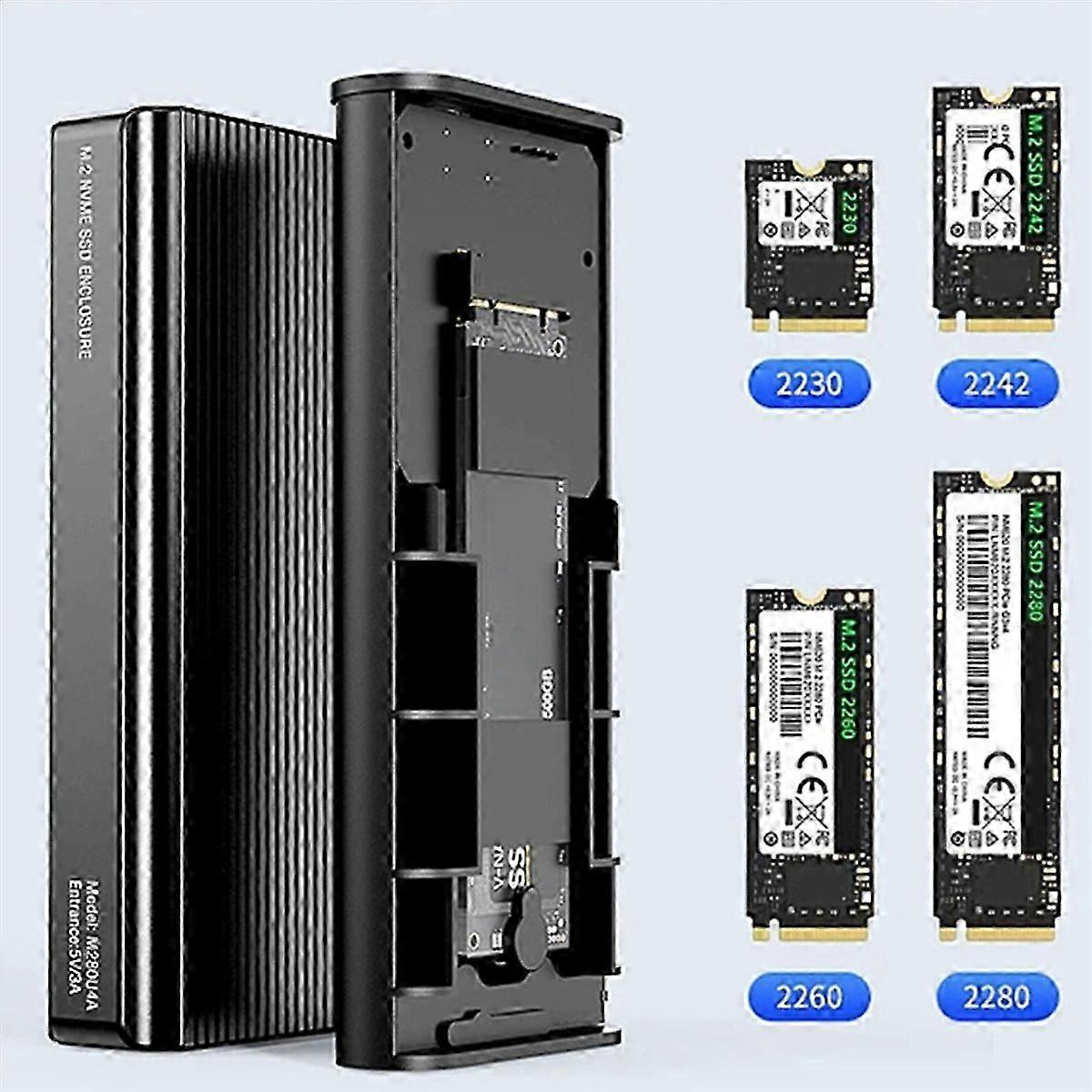 USB 4.0 40Gbps M.2 NVMe SSD Enclosure for PC