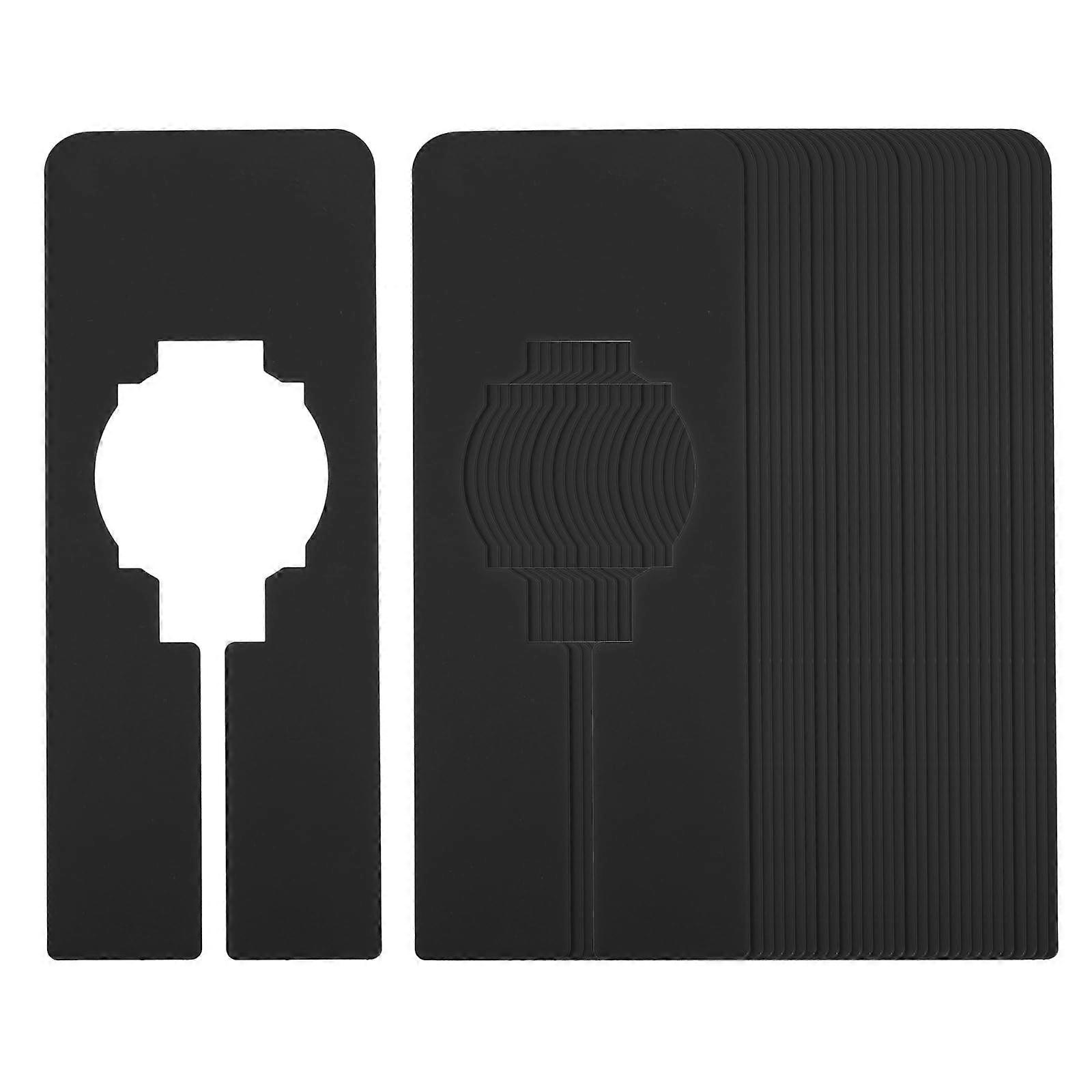Black Plastic Closet Size Dividers 30 Pack Rectangle Clothing Rack Separators with Writable Labels