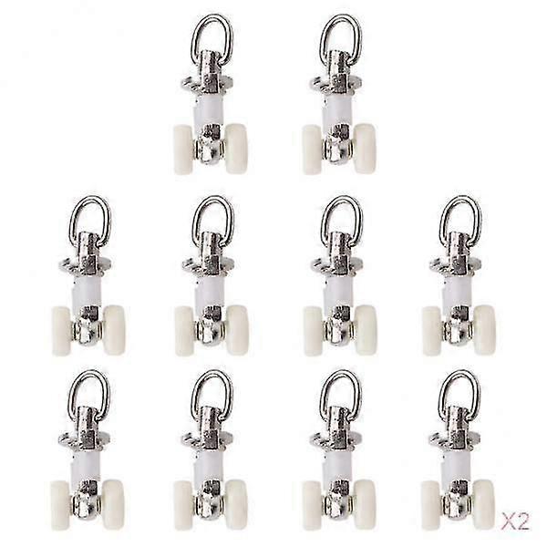 20-60Pcs Alloy Curtain Track Glider Wheels Roller