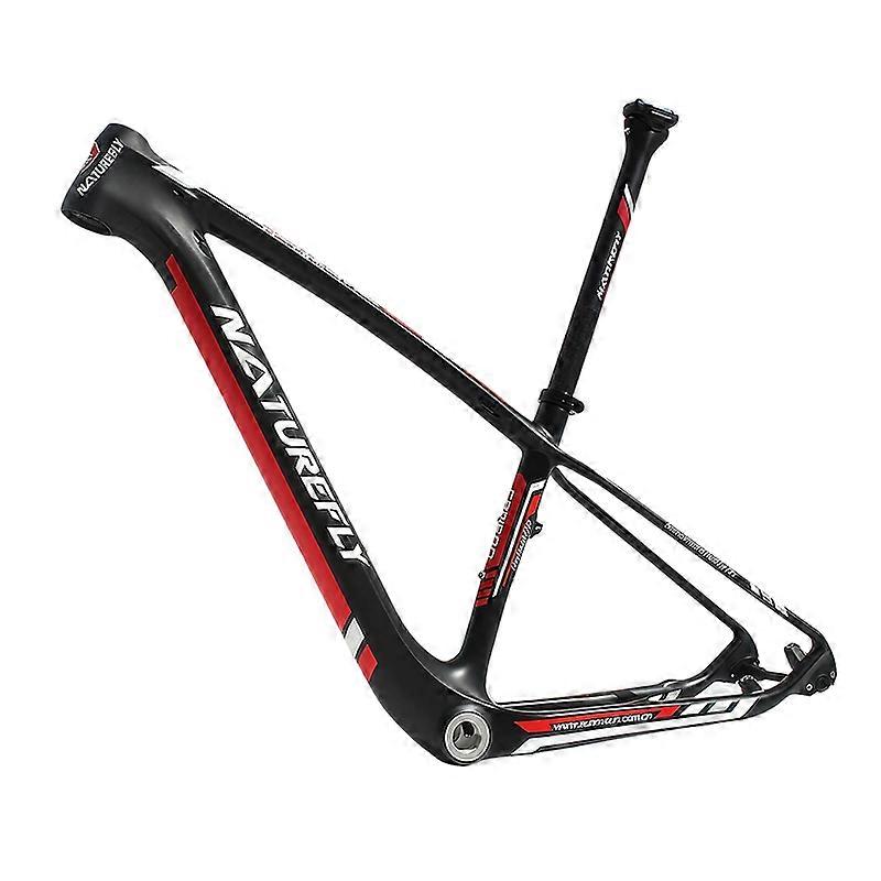 29er Red Carbon Mountain Bike Frame MTB Bicycle Cycle Frameset Thru Axle XS