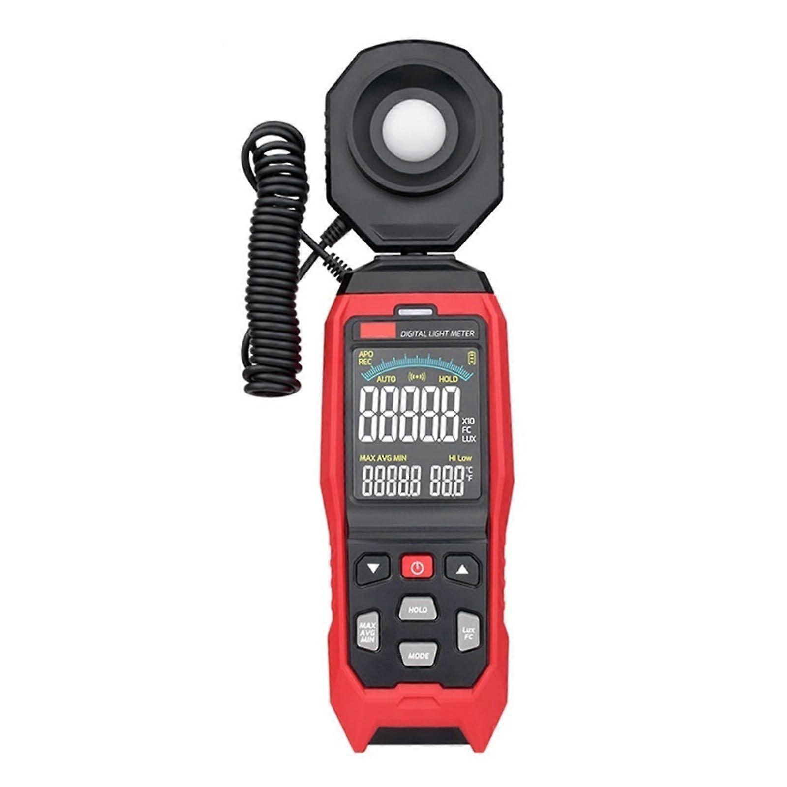 Digital Light Meter Lux Meter TA632A with Detachable Probe 200000 Lux  Accuracy Tester