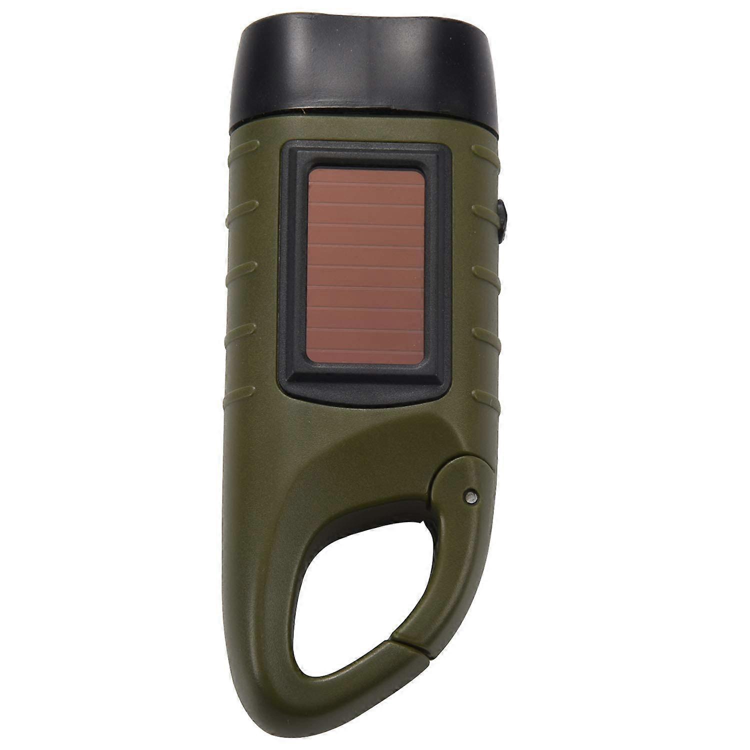 Solar Hand Crank Flashlight with Solar Powered Charging and Rechargeable LED Torch for Camping