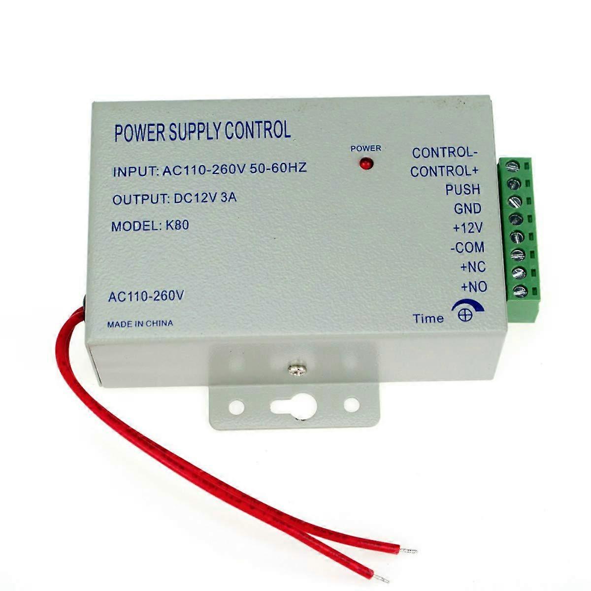 Access Control Power Supply 12V DC 3A for Door Access System and Intercom Camera Universal AC Input