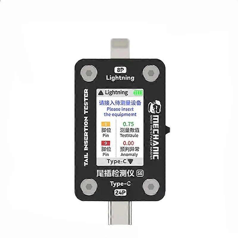 T-824 T824 SE Tail Insertion Tester Tail Insertion Detector Type-C Lightning Interface for Phone Repair Tools