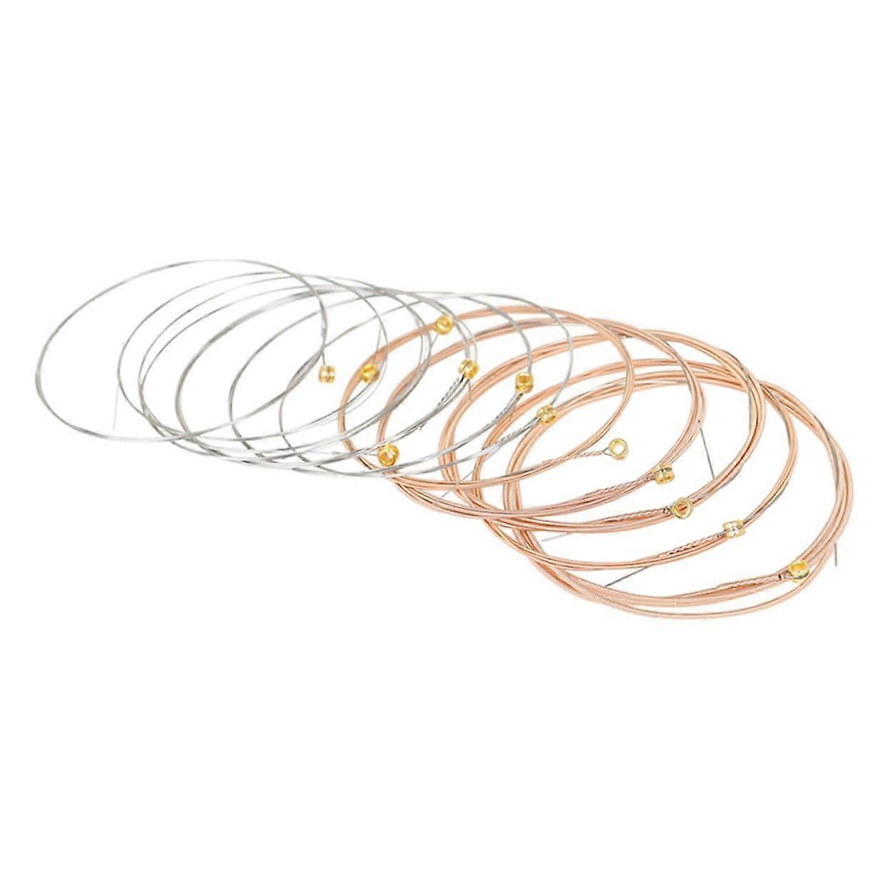 Phosphor Bronze Acoustic Guitar Strings 12pcs, Easy String Changes, Warm Rich Tone, VICASKY