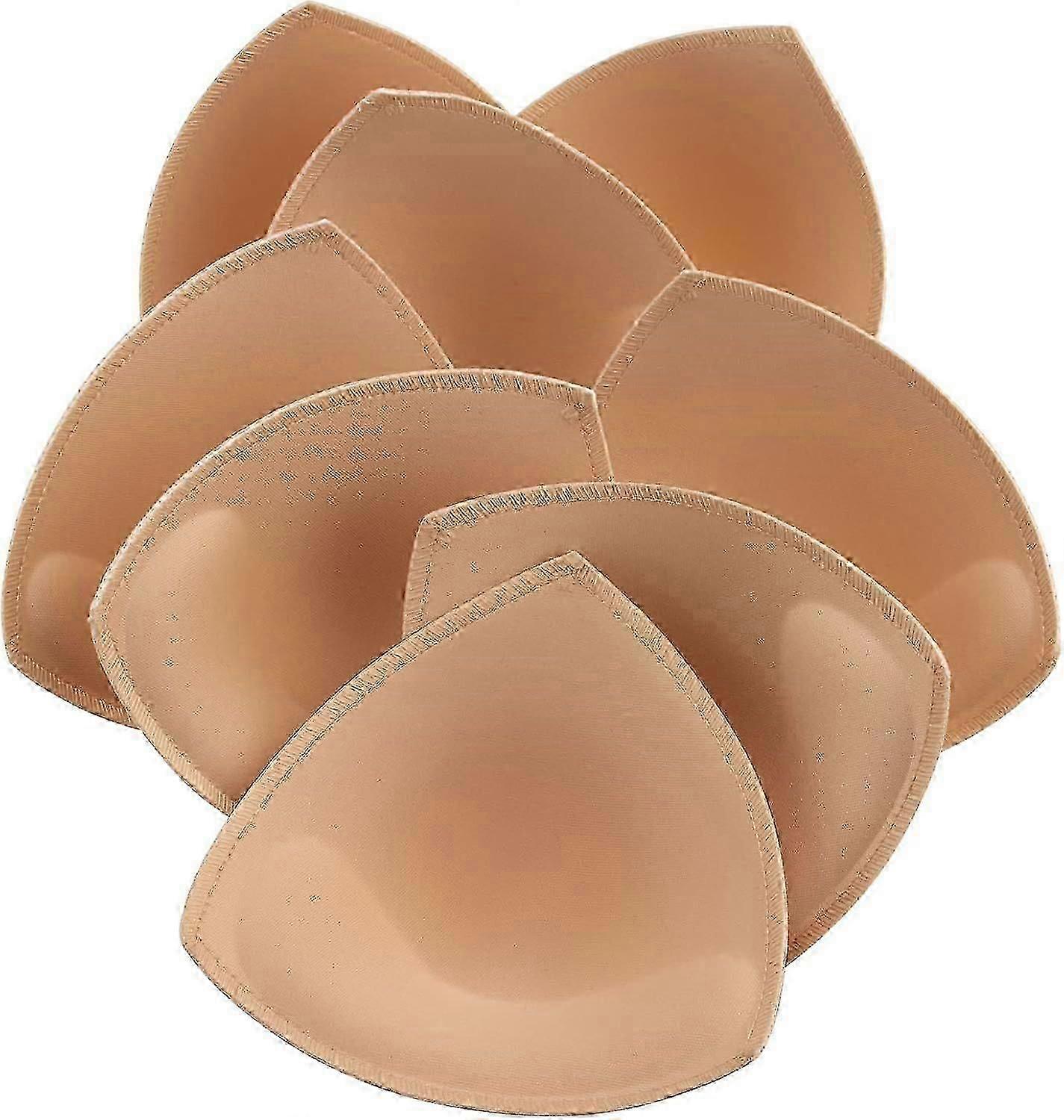 Bra Pads Inserts 4 Pairs Sewn Edges Breast Padding