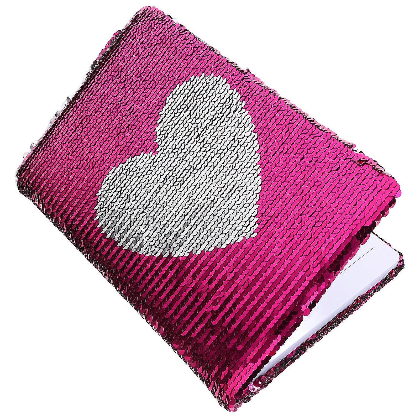 Rosy Sequin Cover Notebook for Students Writing Notebook