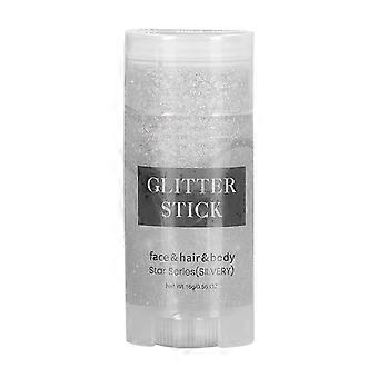 prodef Körperglitzer-Stick, wasserfest, langanhaltend, funkelndes Gesichtsgel, Haarglitzer-Accessoires für Make-up-Partys, Silber, intelligent