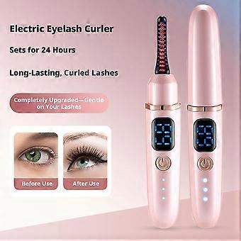 Green Heated Eyelash Curler Rechargeable Lash Lifting Tool