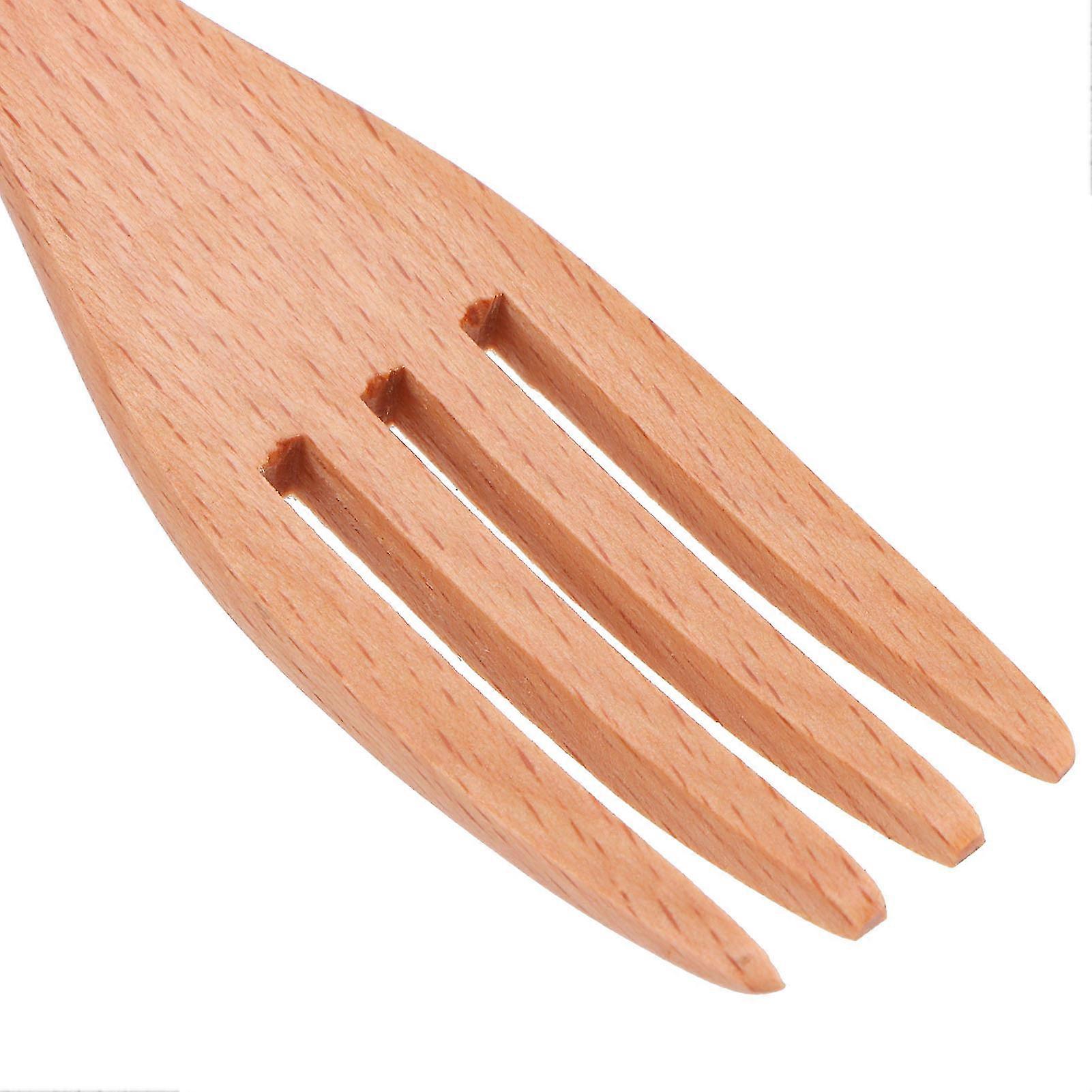 Beech Wood Integrated Spoon compatible withk Kitchen Tableware compatible with Home Restaurant School Kitchen