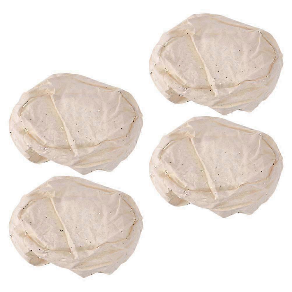 4Pcs Oval Bread Proofing Basket Liners | Washable Fermentation Cloth Covers | Baking Accessories