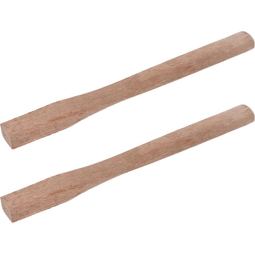 Light Brown Wooden Handle Replacement for Practical Grip 2Pcs