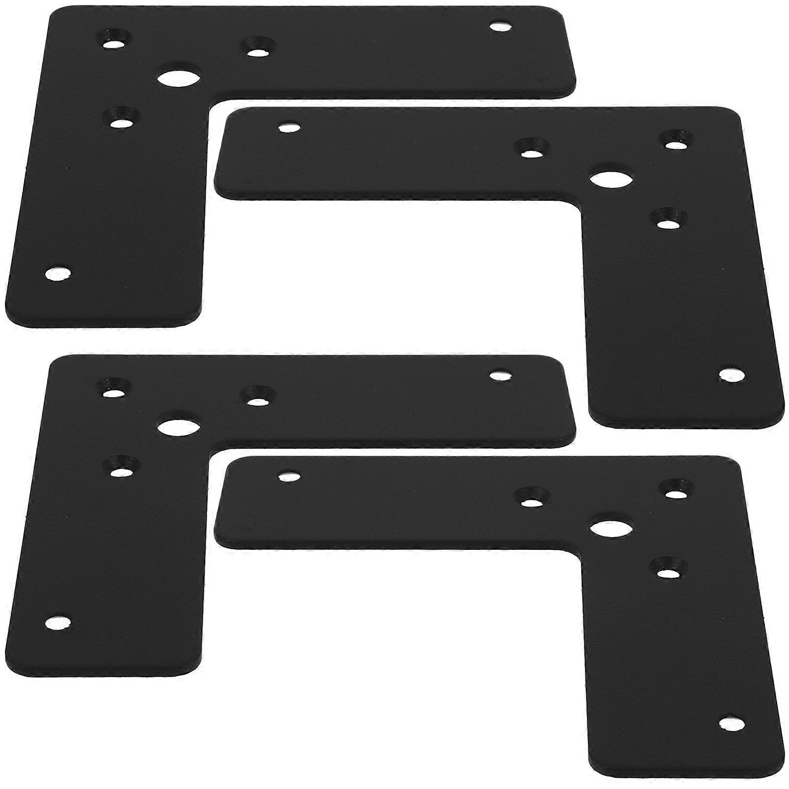 4pcs L Bracket Heavy Duty Flat Angle Bracket 90 Degree Bracket Corner Bracket