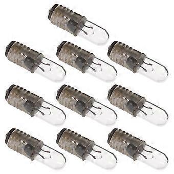 10pcs E5 2.5V Mini ampoules pour microscopes Base à vis Boussole Mini ampoules Expérience de physique Ampoules de lampe pour le remplacement