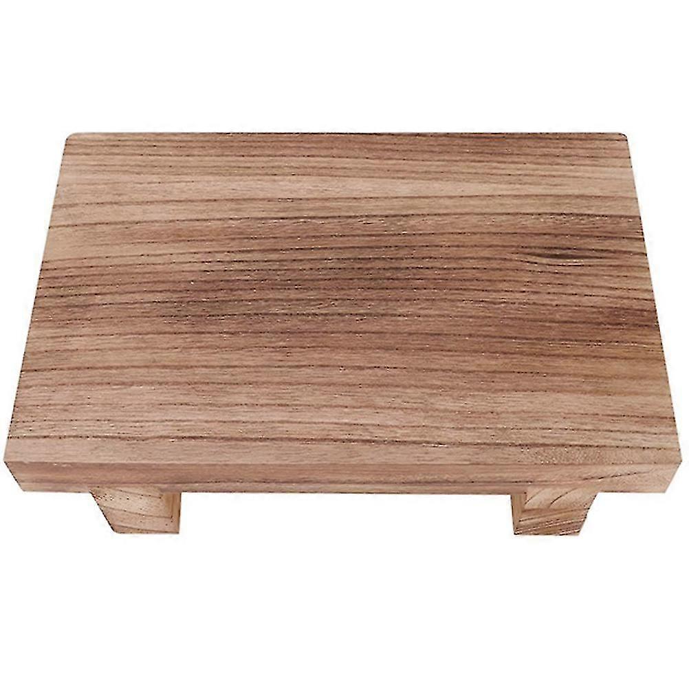 Wood Platform Step Stool | Simple Design Indoor Use Foot Support 1 Set