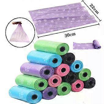 Earth Friendly Dog Pet Poop Bags 5Rolls, Odor Blocker Dog Poop Waste Bag