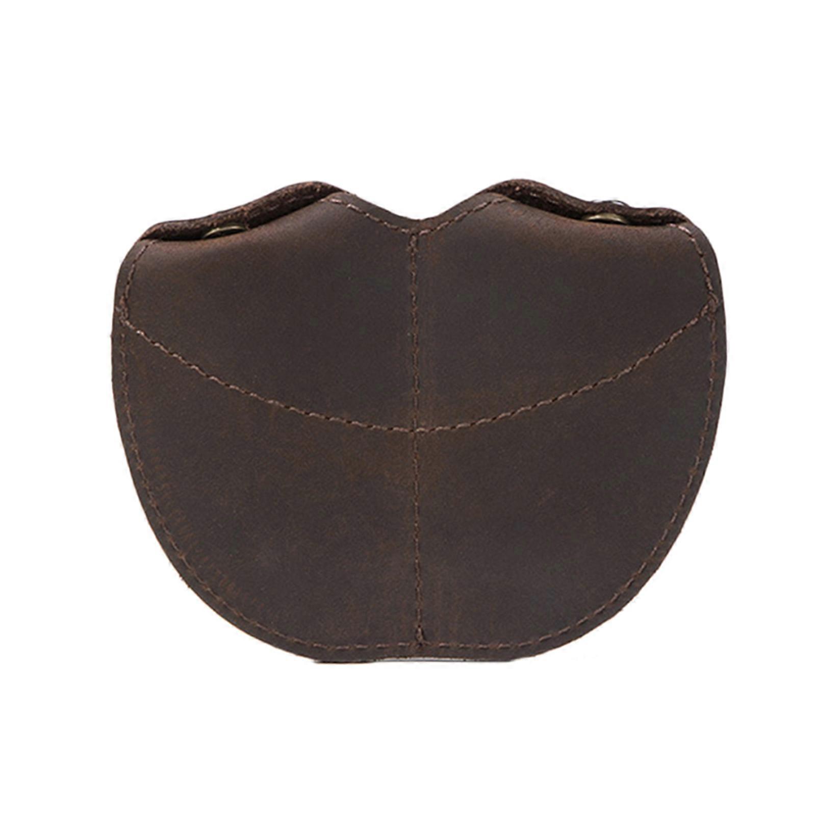 Earphone Storage Box Cable Organizer for USB Cable Wrapping Dark Brown