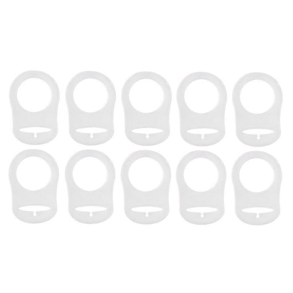 10 Pcs Button Silicone Ring Pacifier Holder Mannequin Adapter