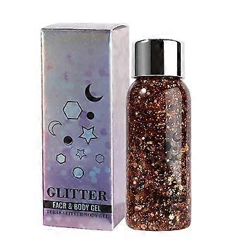 Body Glitter Gel with Holographic Laser Shine, Mixed Shape Sequins for Face, Hair and Festival