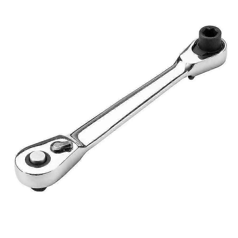 Mini Ratchet Wrench 1/4'' Drive Socket Screwdriver Driver Tools Bit Y2q6.(silver)(1pcs)