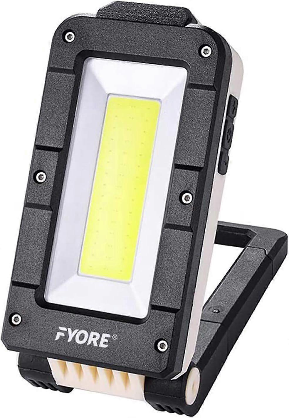 Rechargeable work light, portable LED camping light, 180 adjustable construction site work light, USB interface