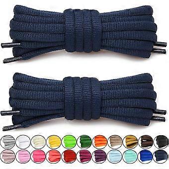 2 Pairs Half Round Shoe Laces, 76cm to 182cm Length, 22 Colors, Compatible with Sneakers, Boots, Athletic Shoes