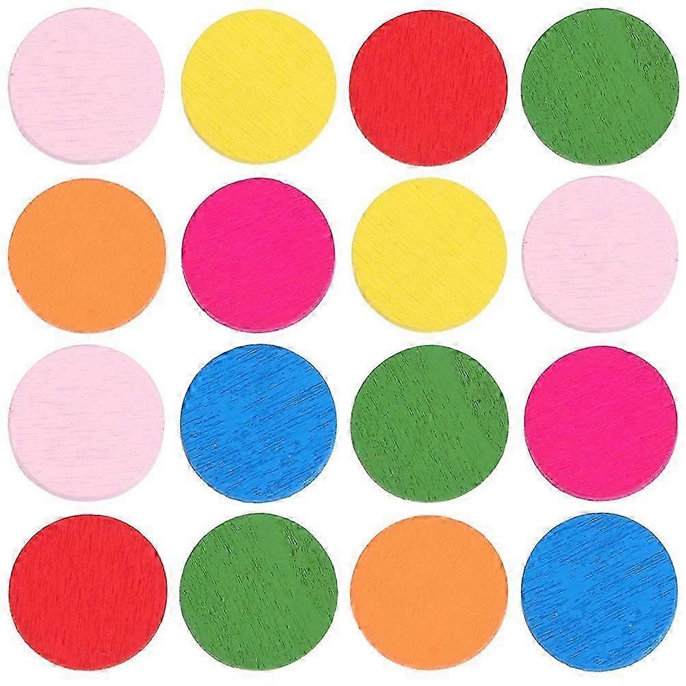 200Pcs Round Learning Disc Colorful Learning Tools Mathematics Teaching Aids