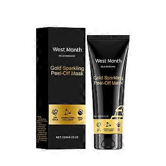 2 Stück 24K Gold Collagen Peel-off Maske, Gold Peel-off Maske, straffend, feuchtigkeitsspendend und reinigend