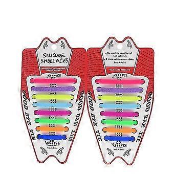 No Tie Shoelaces Elastic Stretch Silicone Waterproof for Kids Adults