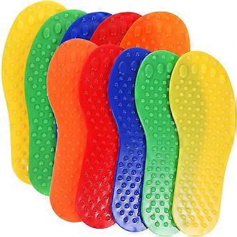 10Pcs Soccer Training Markers Sports Training Carpet Marker Football Training Signs Footprints Marker