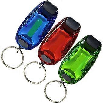 Multifunctional LED Light Backpack Safety Lamp with Keychain 3Pcs for Outdoor Use