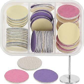 Prodef 60 stuks elektrische eeltverwijderaar, manicure schuurpapierschijven, pedicuregereedschap, nagelschuurschijf met lagers, inclusief opbergdoos.