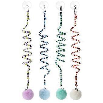 4 Pcs Gradient Cats Spring Toys Hanging Cats Toy Hanging Door Interactive Cats Toys Cats Ball Toys