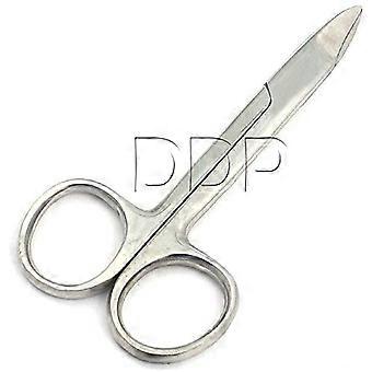 Stainless Steel Toenail Scissors 4.5 Inch Serrated Blade Grip for Precision Toenail Trimming