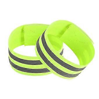 2 Pack Reflective Safety Wristbands Armband Ankle Bands High Visibility and Safety for Outdoor Activities yujy