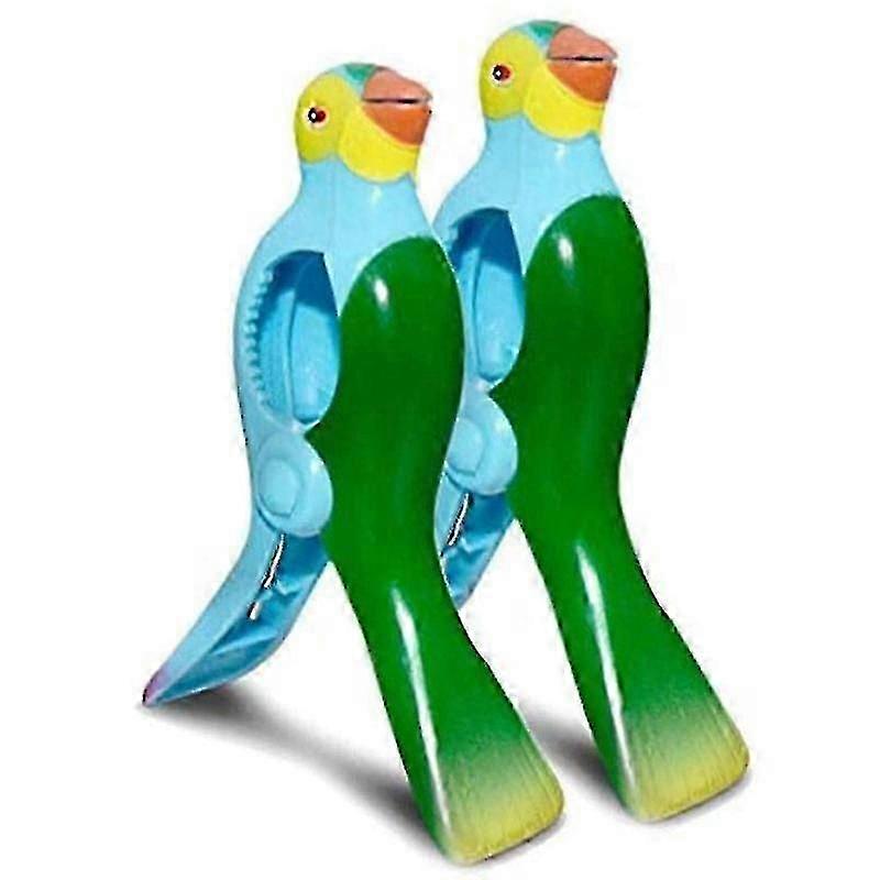 Parrot Towel Clips, Clothes Pegs for Laundry, 2 Pack