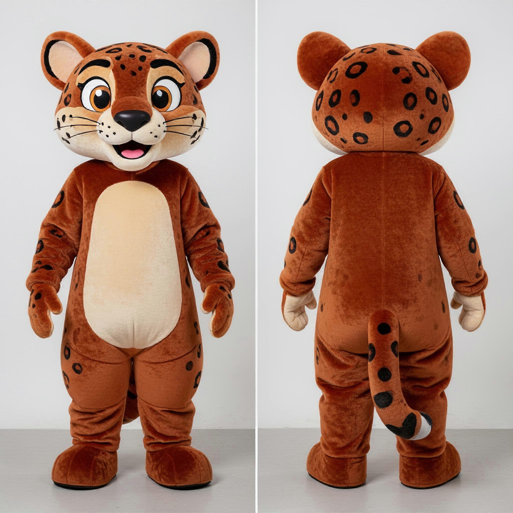 MASTICOT Rust Velvety Cartoon Jaguarundi Mascot