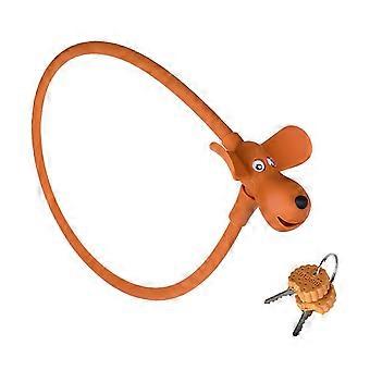Portable Silicone Cover Bike Cable Lock Creative Biscuits Dog Road Bike Rings Lock Antitheft Bicycles Lock Pink