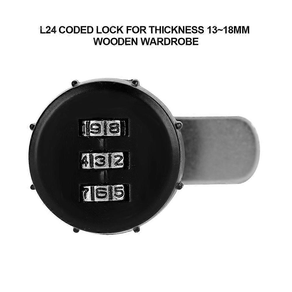 3 Digit Code Combination Cam Cabinet Zinc Alloy Password Security Coded Lock L 24(YMCAT)