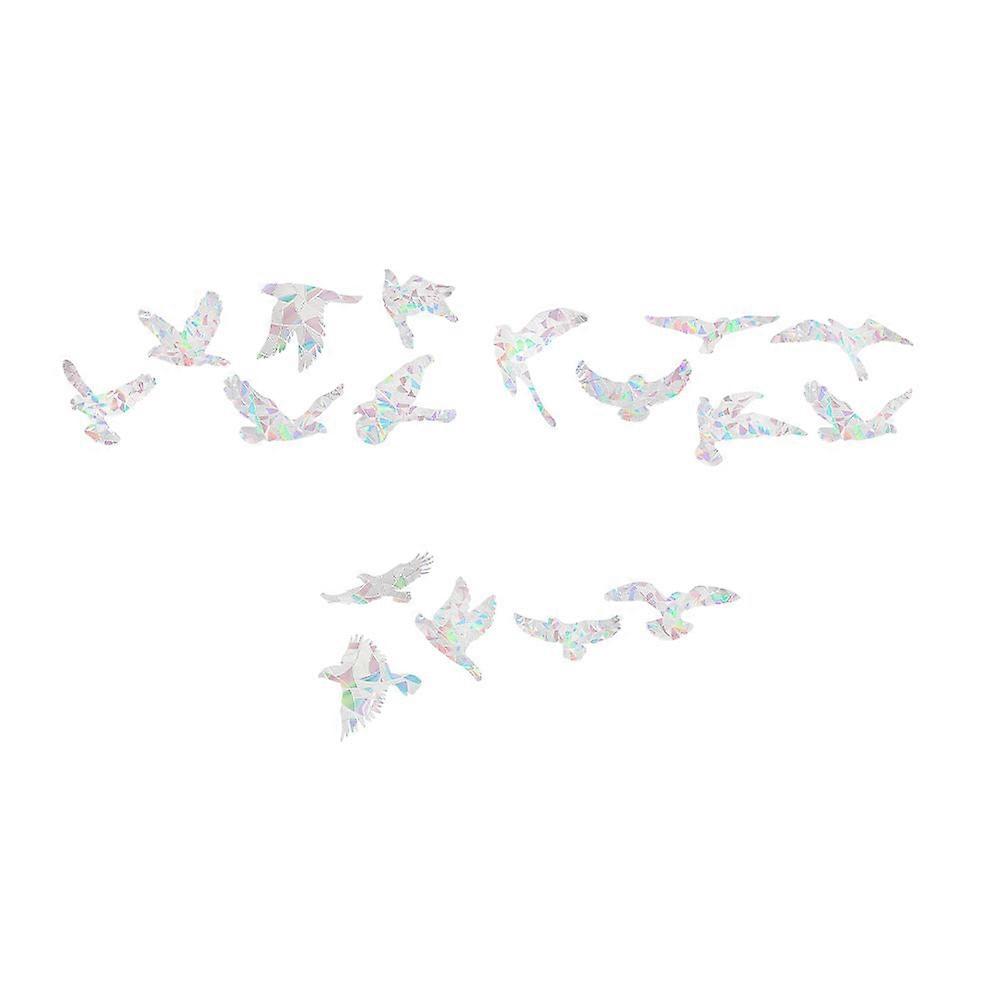 Silver Bird Sticker Window Decal for Decor 1Sheet Creative Refraction