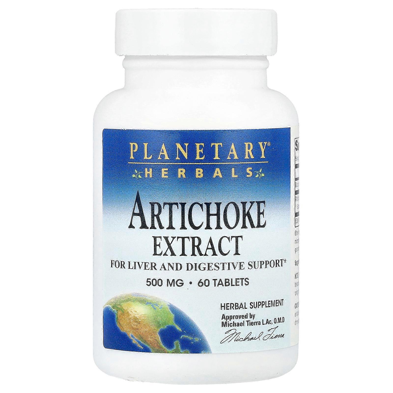 2 x Planetary Herbals, Artichoke Extract, 60 Tablets