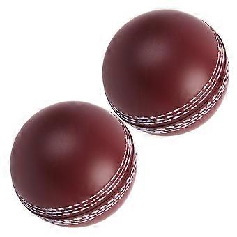 2Pcs Silent PU Foam Balls for Indoor Cricket Practice Light Brown Equipment
