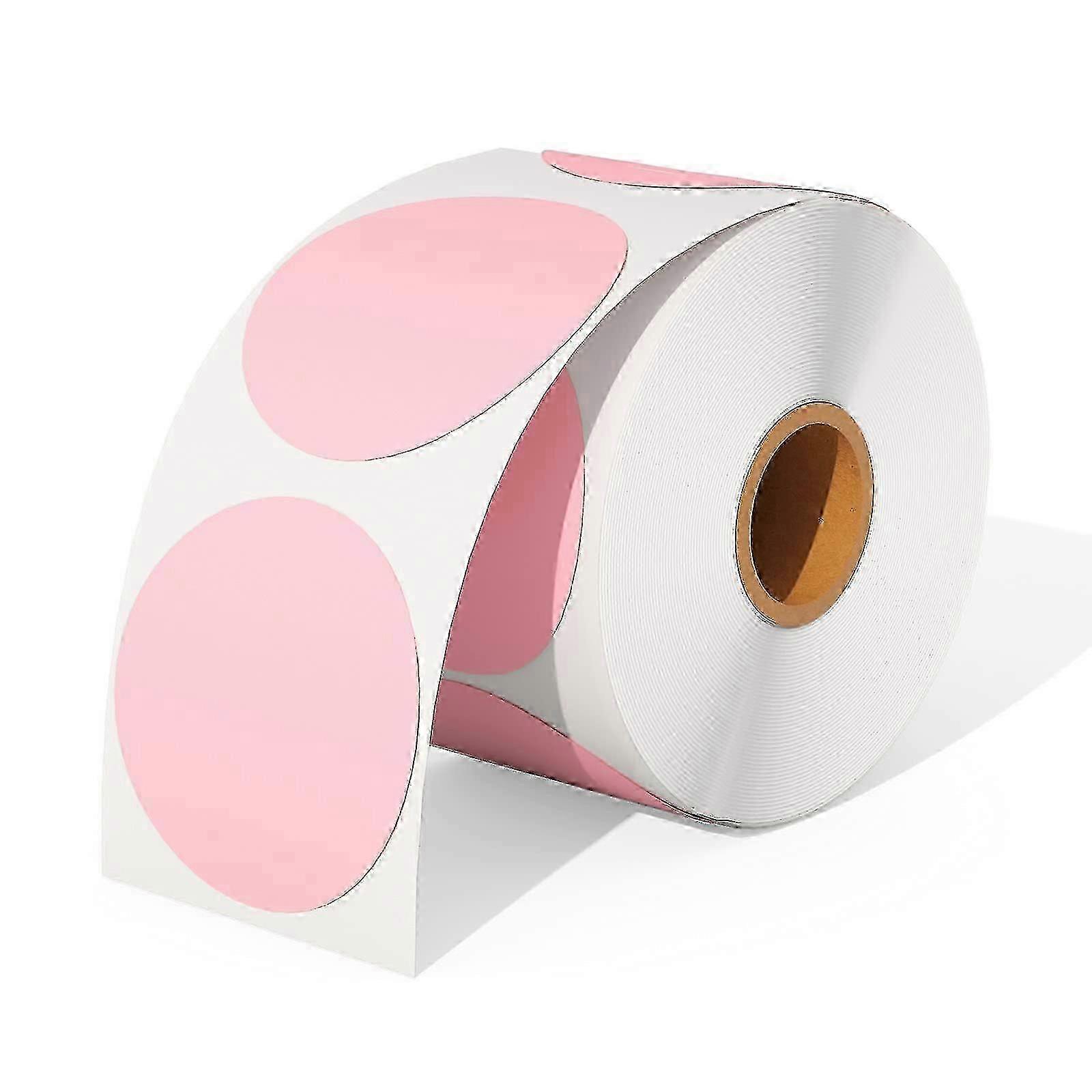 2 Pack Pink Thermal Circle Labels