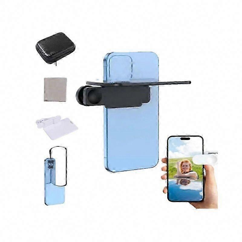 Universal Adjustable Smartphone Camera Mirror Reflection Clip for Selfie Reflector Tool Kit