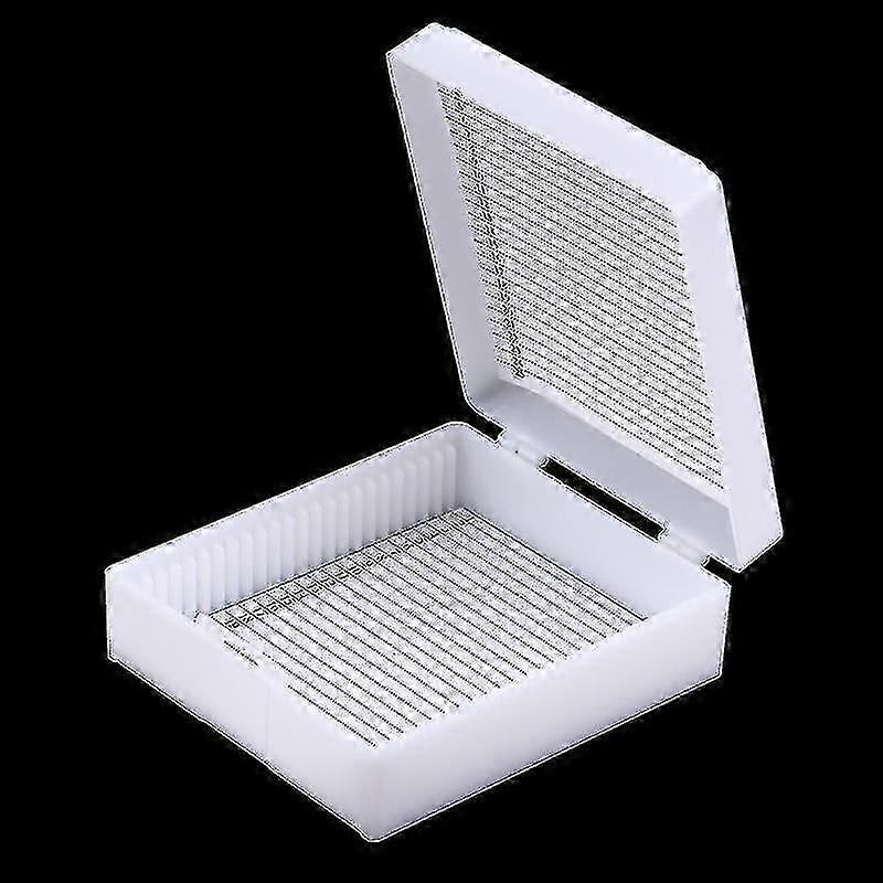 Microscope Slide Storage Box Plastic Case compatible with 25pcs Biological Specimens