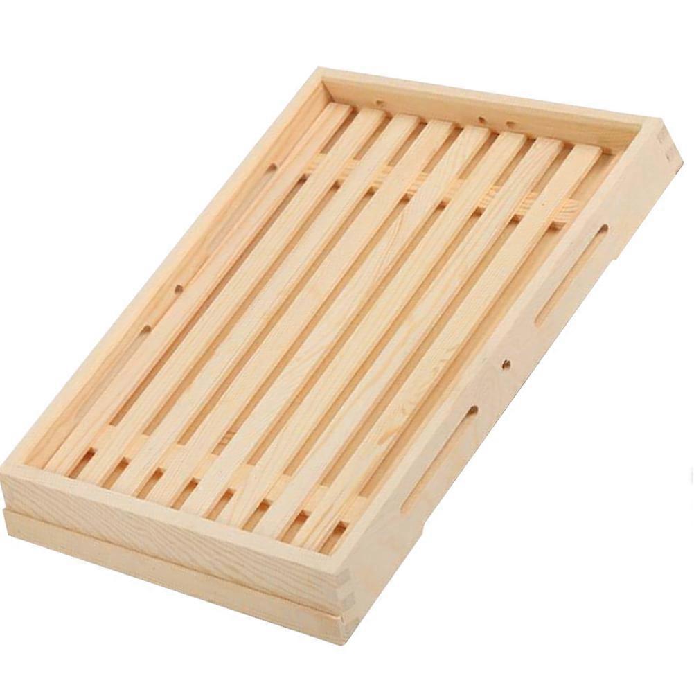 Tableware Tray for Bread Serving 2Pcs Wooden Baking Display Plates