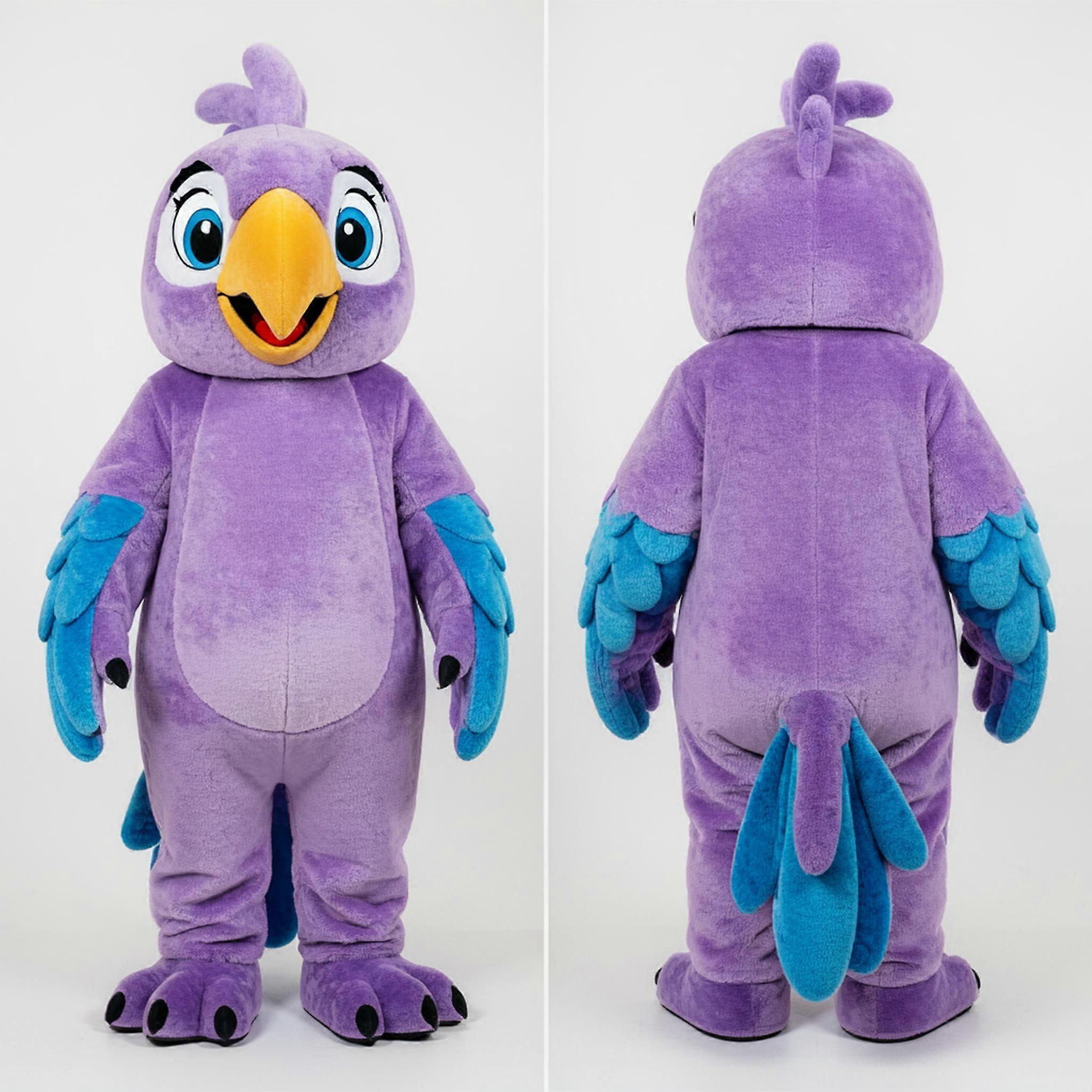 MASTICOT Lavender Plush Rounded Macaw Mascot
