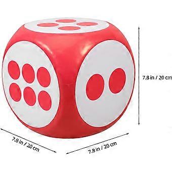 Großer Schaumstoffwürfel, 20 cm, große nummerierte Würfel, rot-weißer Schaumstoffwürfel, Spielrequisite für Partys und Familien