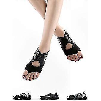 Meias de ioga rosa - Tamanho P (35-36) sem dedos, antiderrapantes, para pilates, barra, balé, bikram e exercícios.